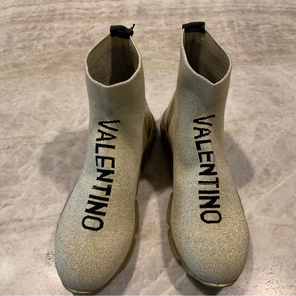 Valentino Melissa gold sock sneakers. NWT
